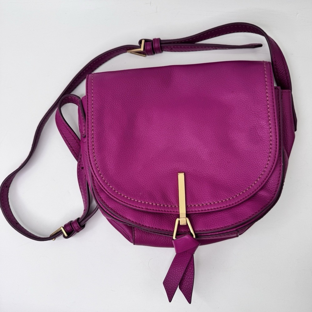 Vera Bradley Carson Saddle Bag Wild Berry Crossbody Purse Handbag